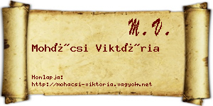 Mohácsi Viktória névjegykártya